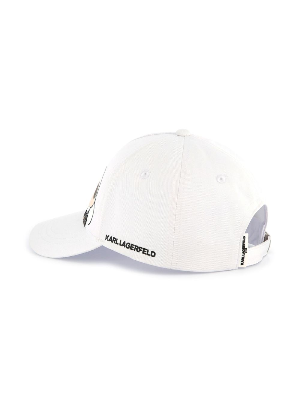 Karl Lagerfeld Kids logo-print cotton cap - White