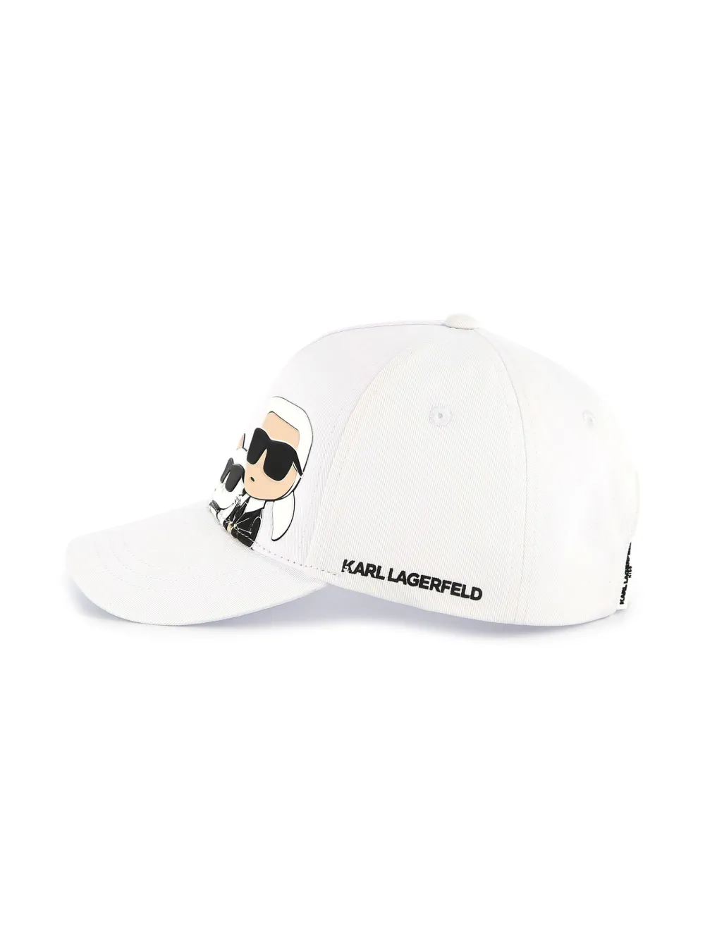 Karl Lagerfeld Kids Katoenen pet met logoprint Wit