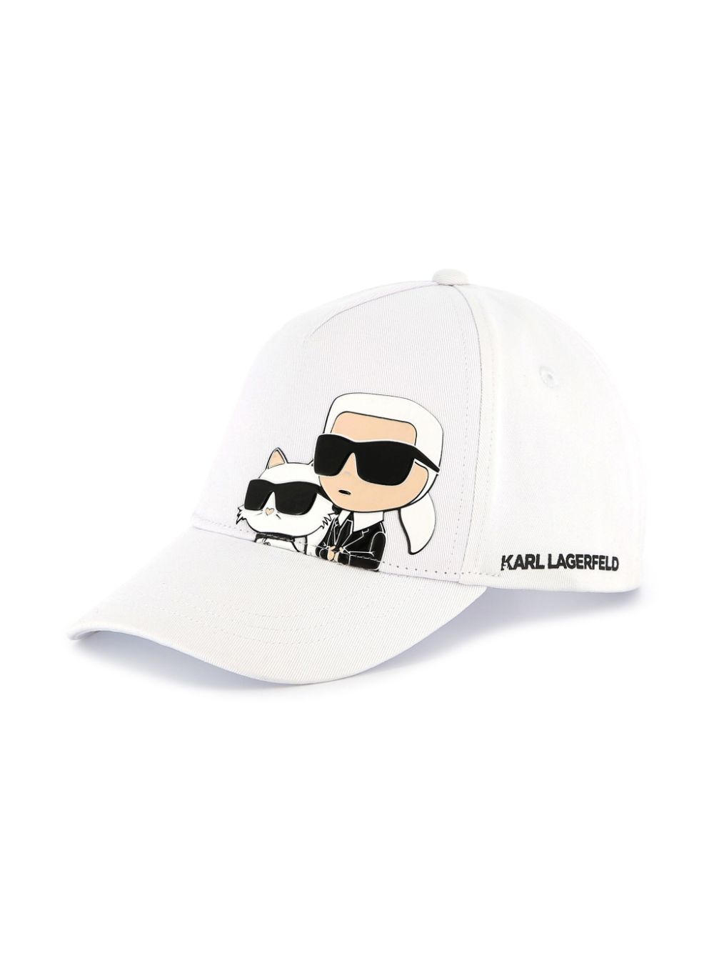 Karl Lagerfeld Kids logo-print cotton cap - White