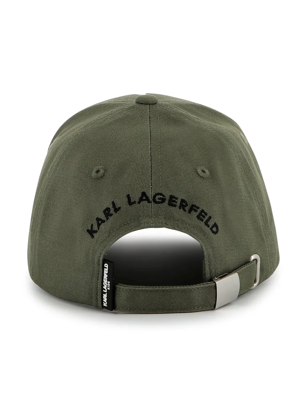 Karl Lagerfeld Kids Katoenen pet met geborduurd logo Groen