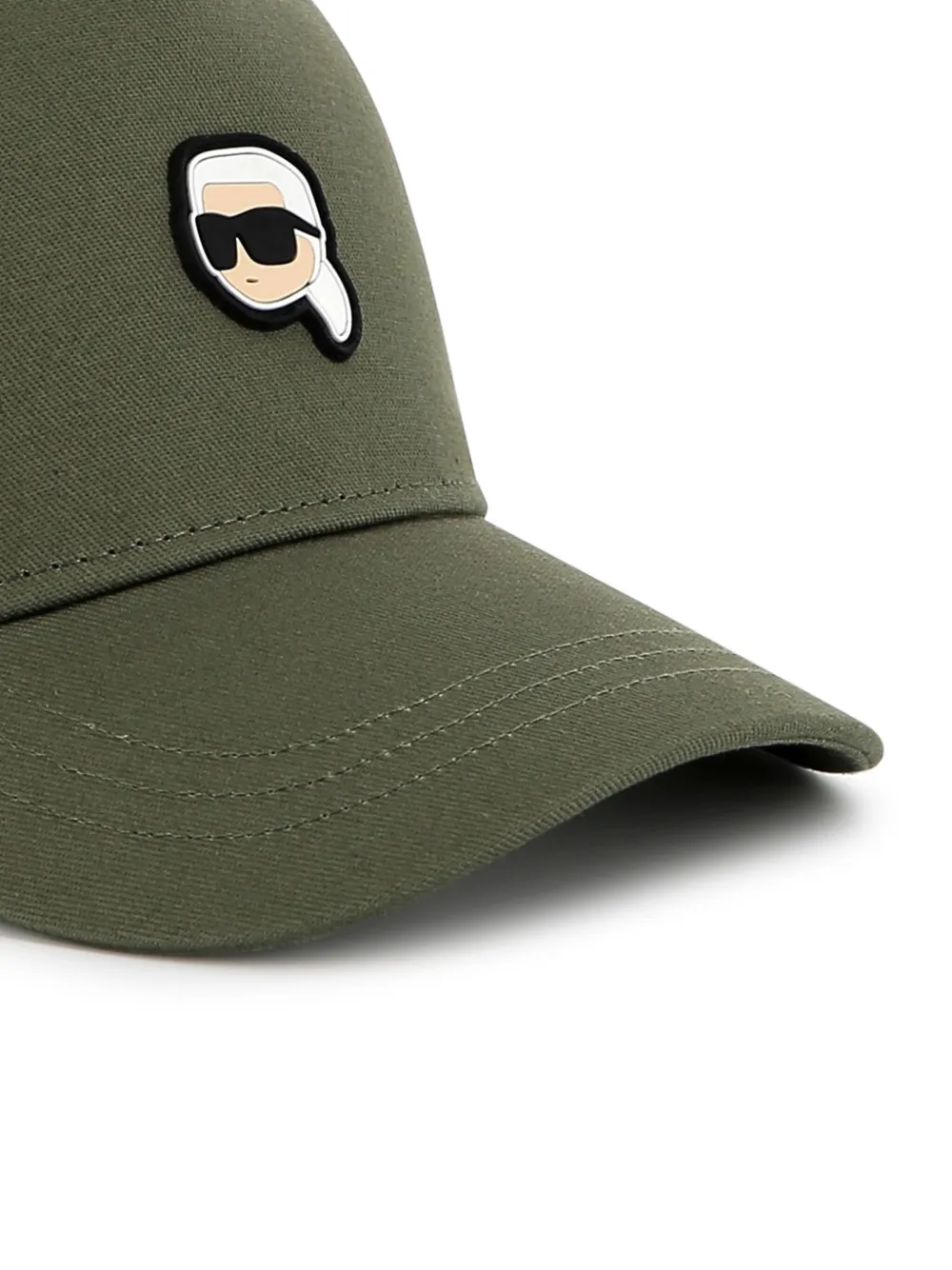 Karl Lagerfeld Kids Katoenen pet met geborduurd logo Groen