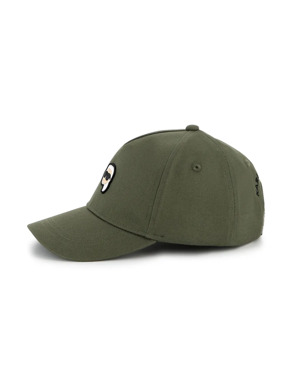 Karl Lagerfeld Kids Katoenen pet met geborduurd logo Groen