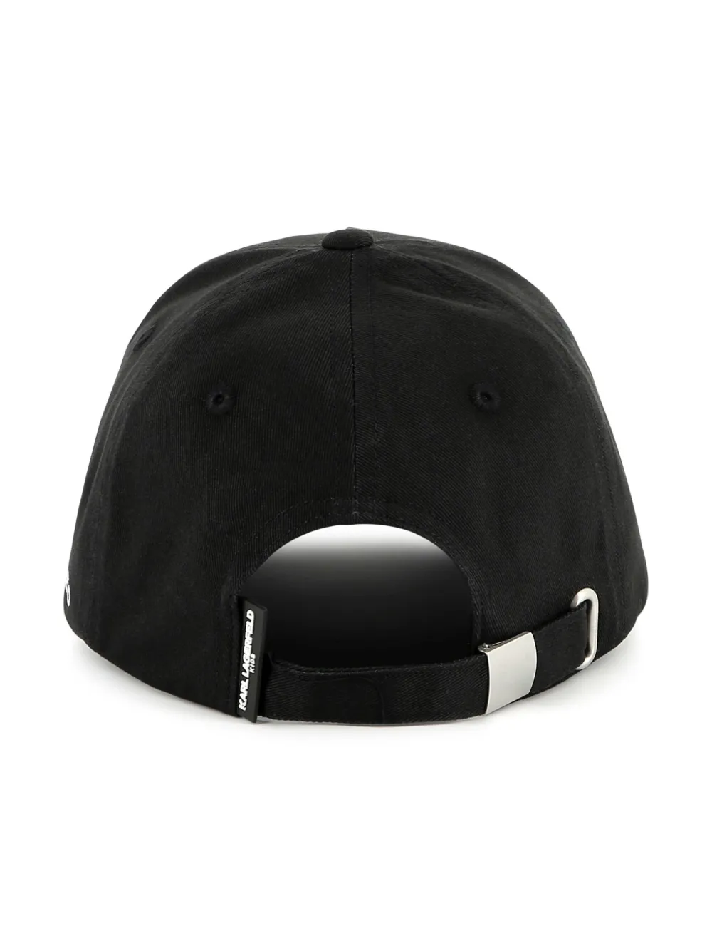 Karl Lagerfeld Kids Katoenen pet met logoprint Zwart