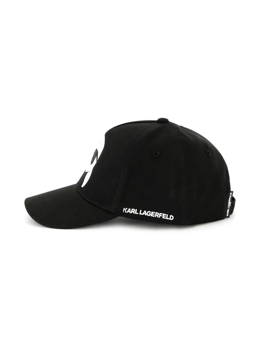 Karl Lagerfeld Kids Katoenen pet met logoprint Zwart