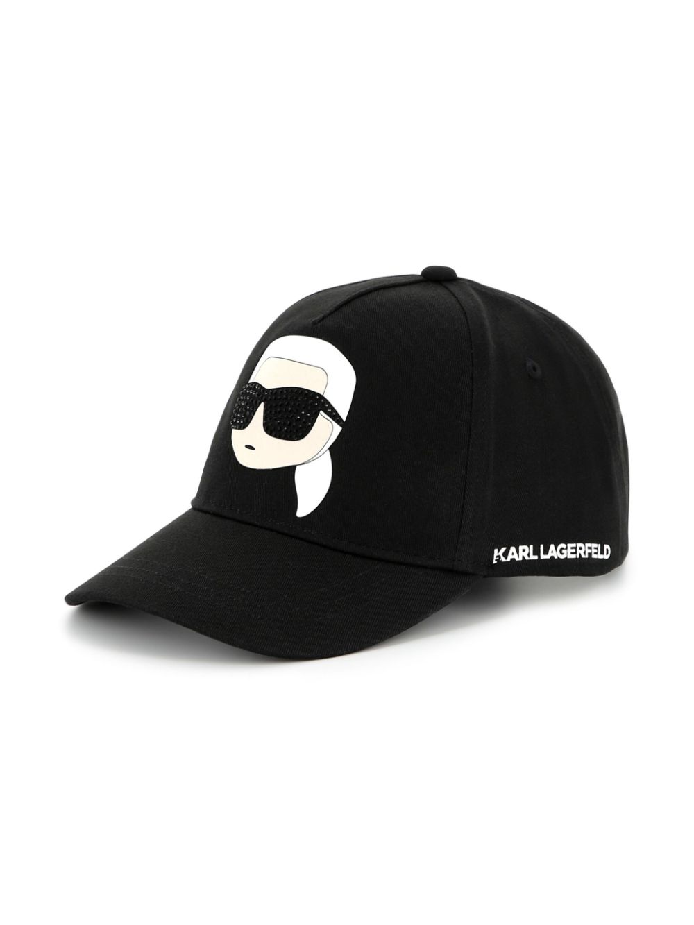 Karl Lagerfeld Kids logo-print cotton cap - Black