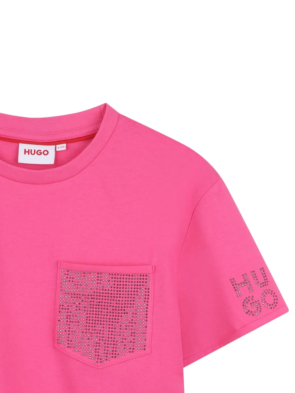 Hugo Boss Logo-embellished Cotton T-shirt In Pink