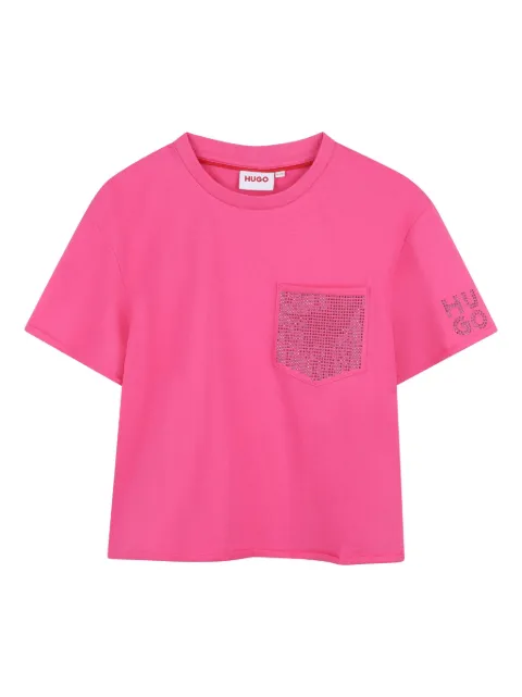 HUGO KIDS logo-embellished cotton t-shirt 