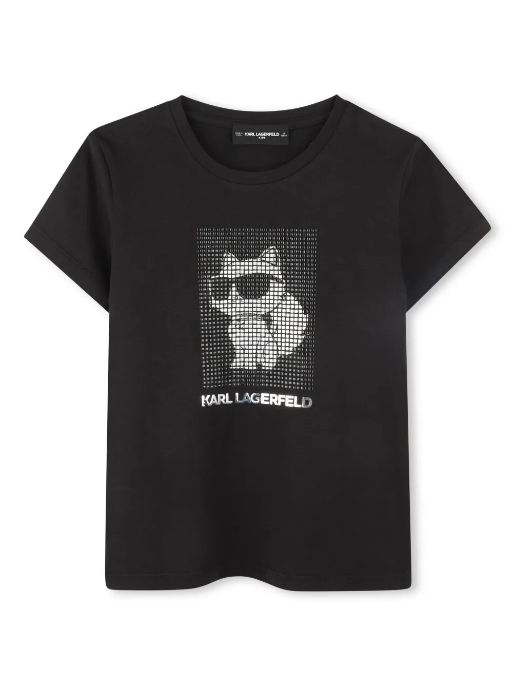 Karl Lagerfeld Kids T-shirt met logoprint Zwart