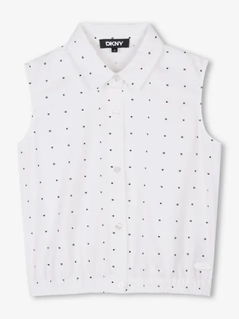Dkny Kids camisa con logo estampado