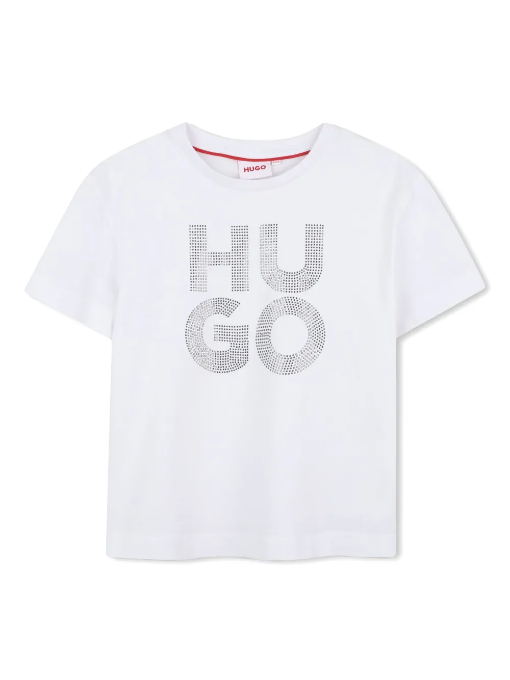 HUGO KIDS T-shirt met logoprint Wit