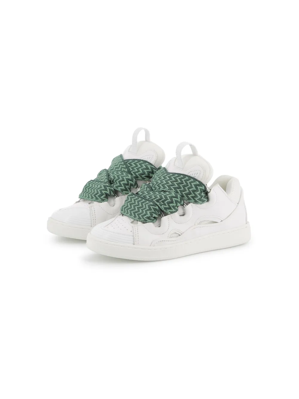 Lanvin Kids Sneakers in White and Green Lanvin Boy main image 4
