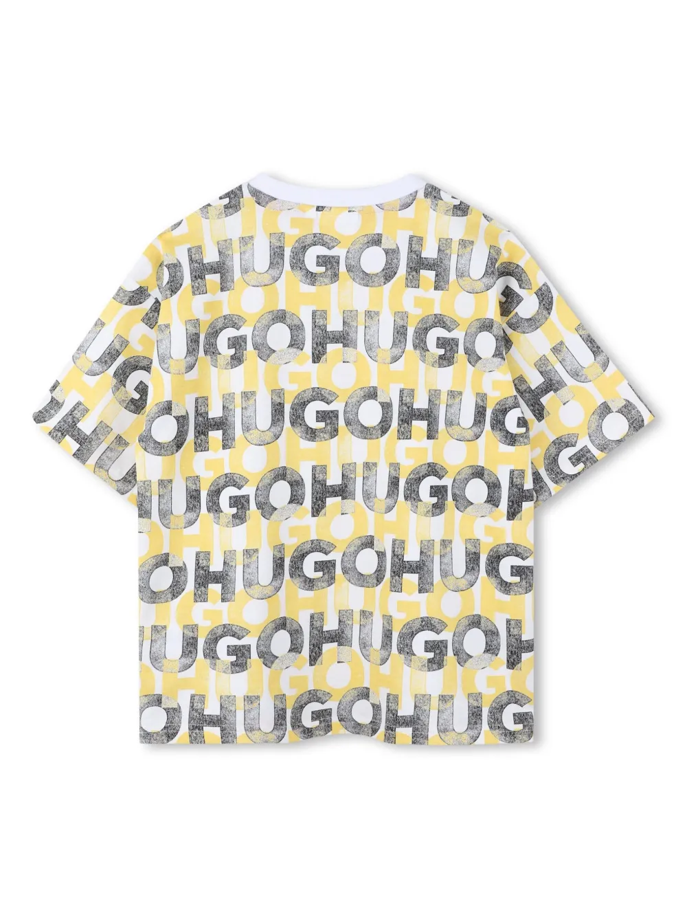 hugokids HUGO KIDS Katoenen T-shirt met logoprint - Wit