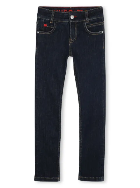 HUGO KIDS jeans ajustados con parche del logo
