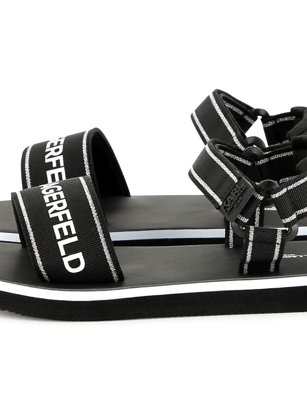 Karl Lagerfeld Kids logo-print sandals - Black