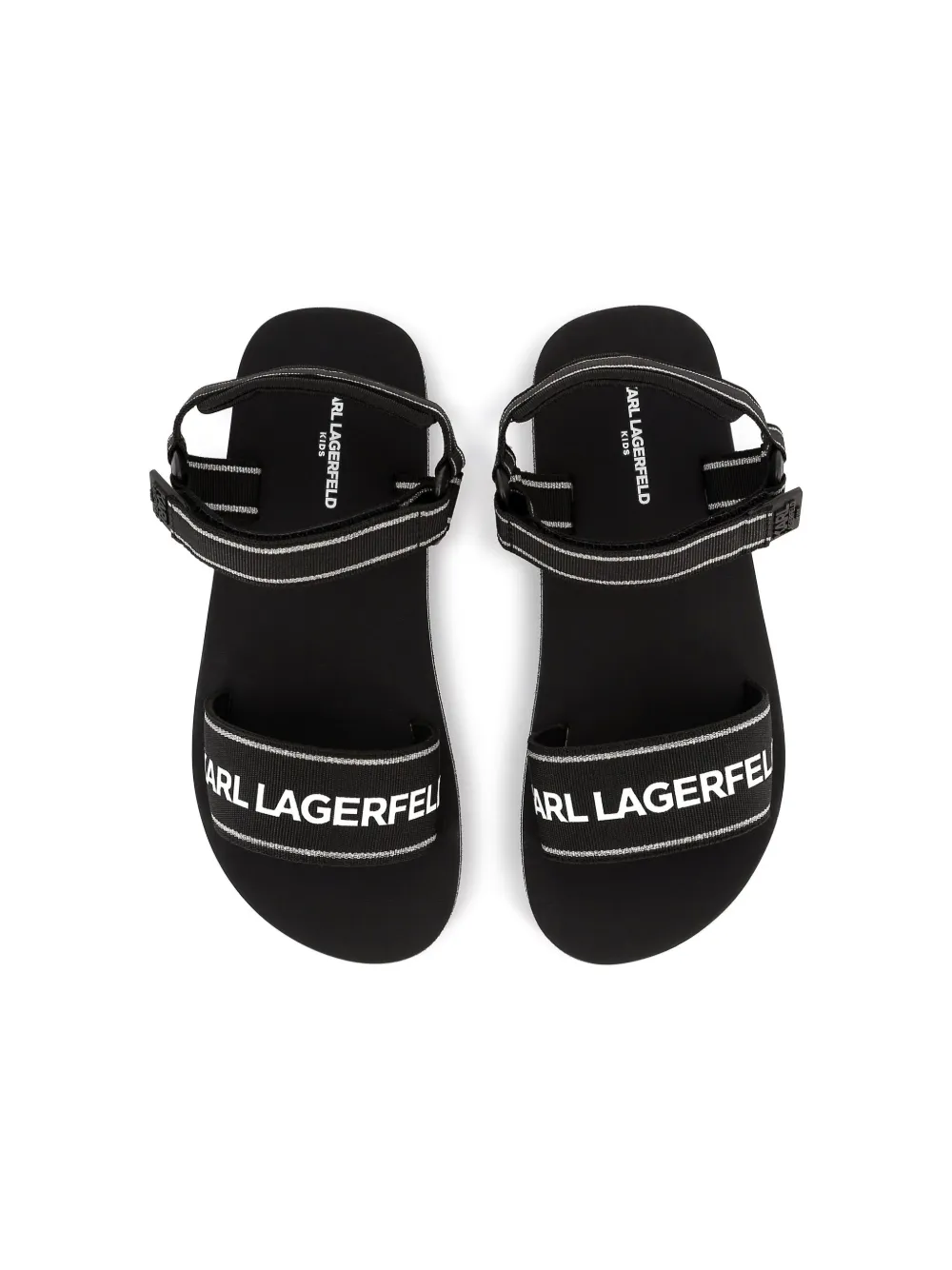 Karl Lagerfeld Kids Sandalen met logoprint Zwart