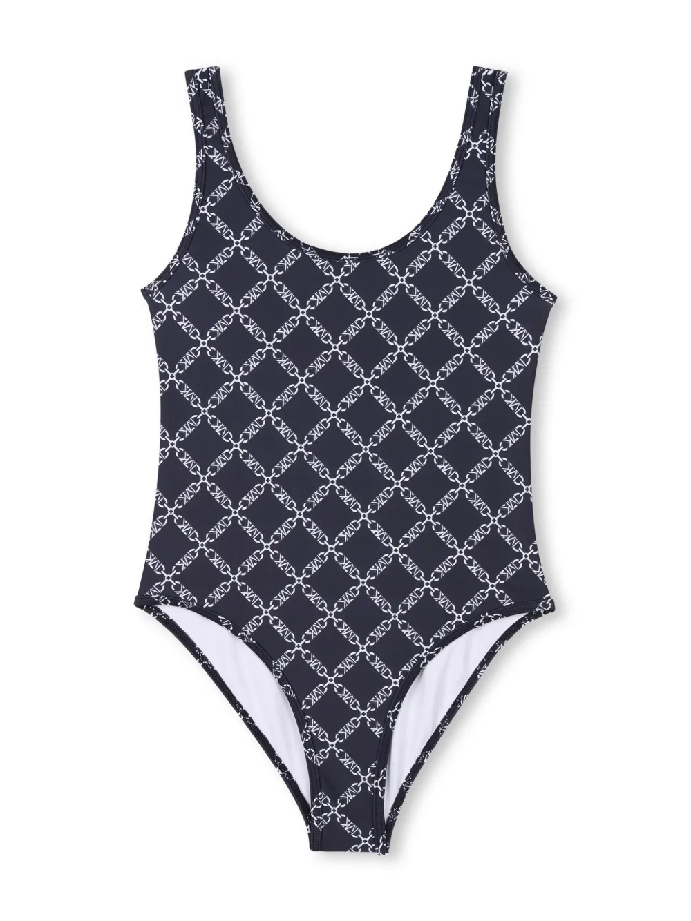 Michael Kors Kids costume intero con monogramma - Blu