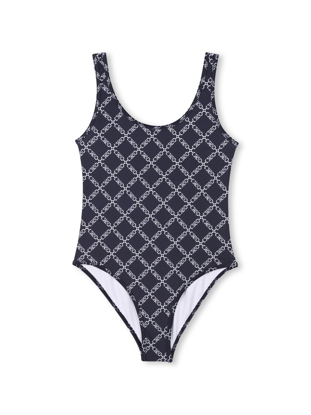 Michael Kors Kids monogram-pattern swimsuit - Blue