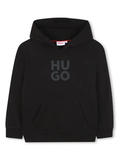 HUGO KIDS rubberised-logo hoodie
