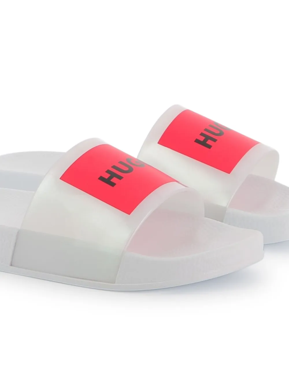 HUGO KIDS logo-print slides White