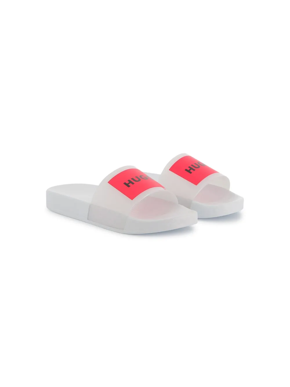 HUGO KIDS logo-print slides White