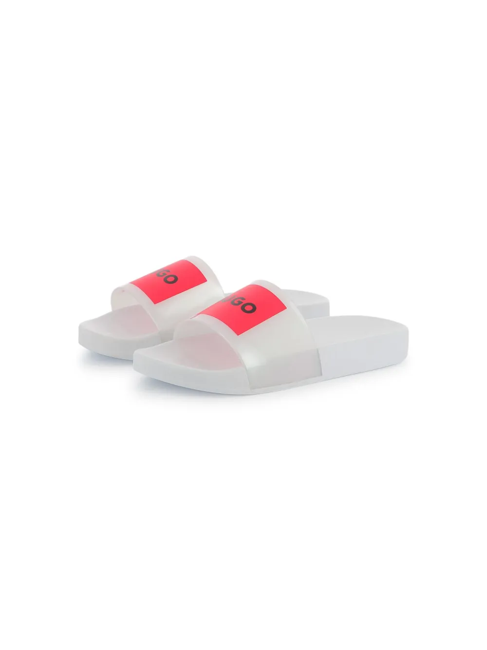 HUGO KIDS logo-print slides White