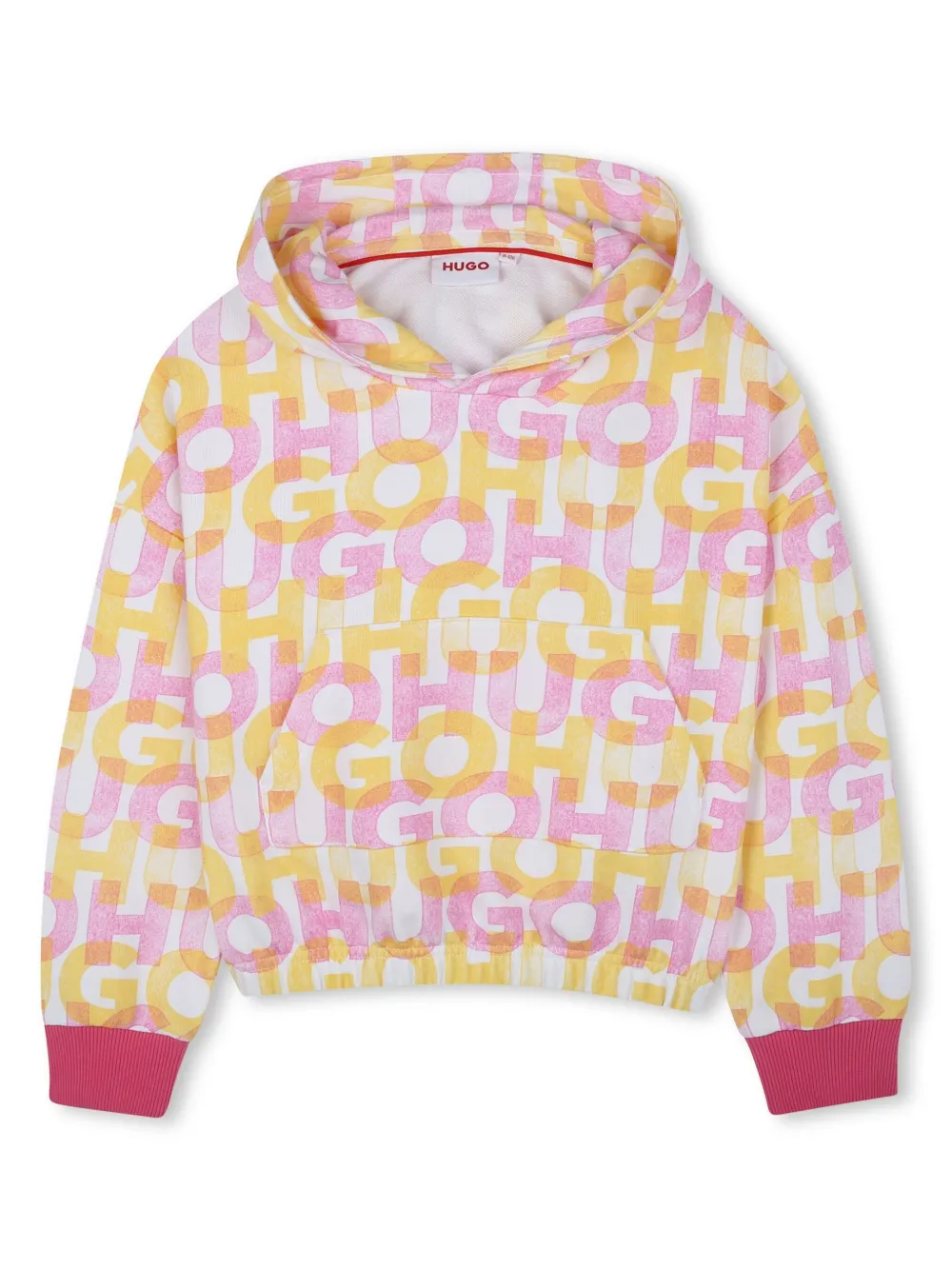 HUGO KIDS Hoodie met logoprint Roze