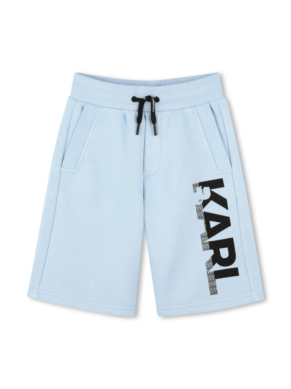 Karl Lagerfeld Kids Trainingsshorts met logoprint Blauw