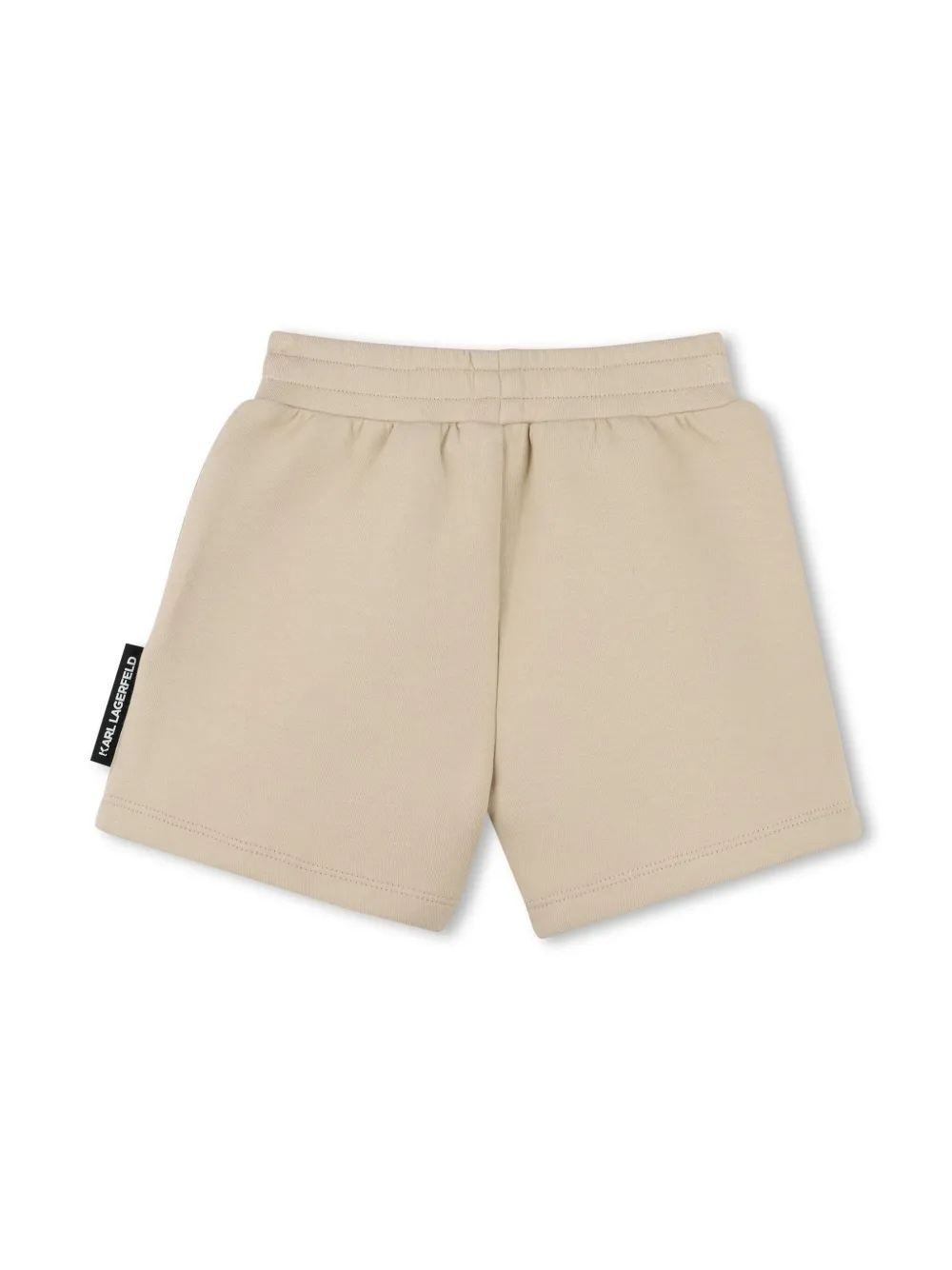 Karl Lagerfeld Kids Polo en shorts met Ikonik Karl-patch Beige