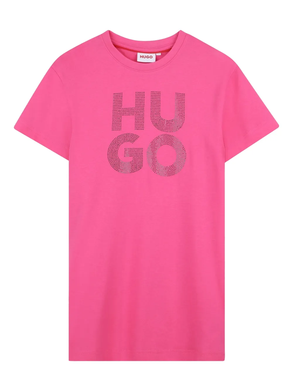 HUGO KIDS Jurk met logoprint Roze