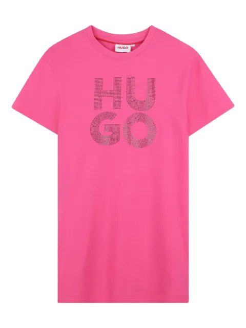 HUGO KIDS vestido con logo estampado