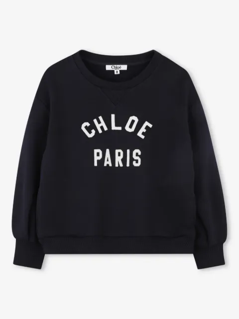 Chloé Kids logo-embroidered sweatshirt