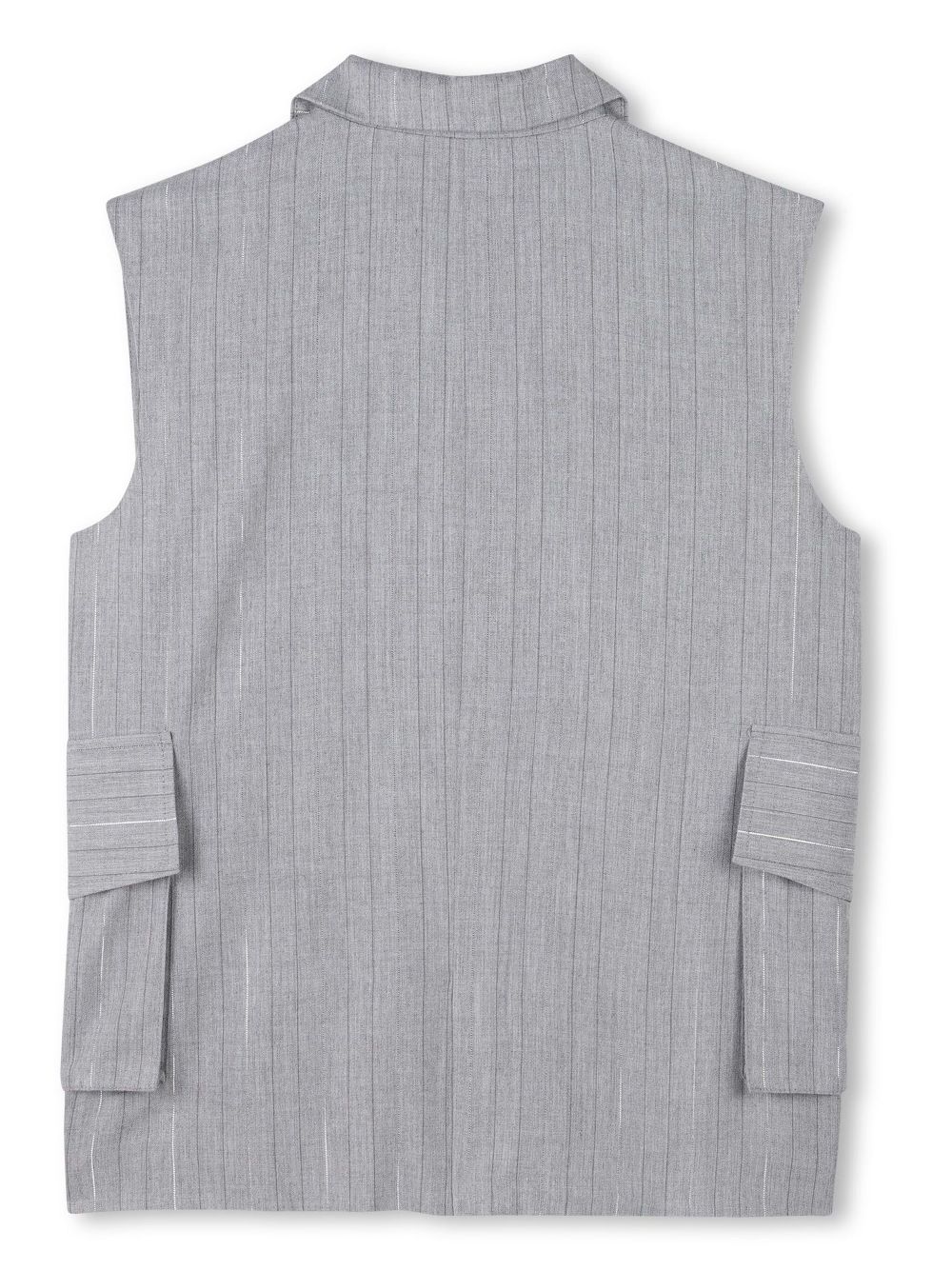 Dkny Kids metallic-thread striped vest - Grey