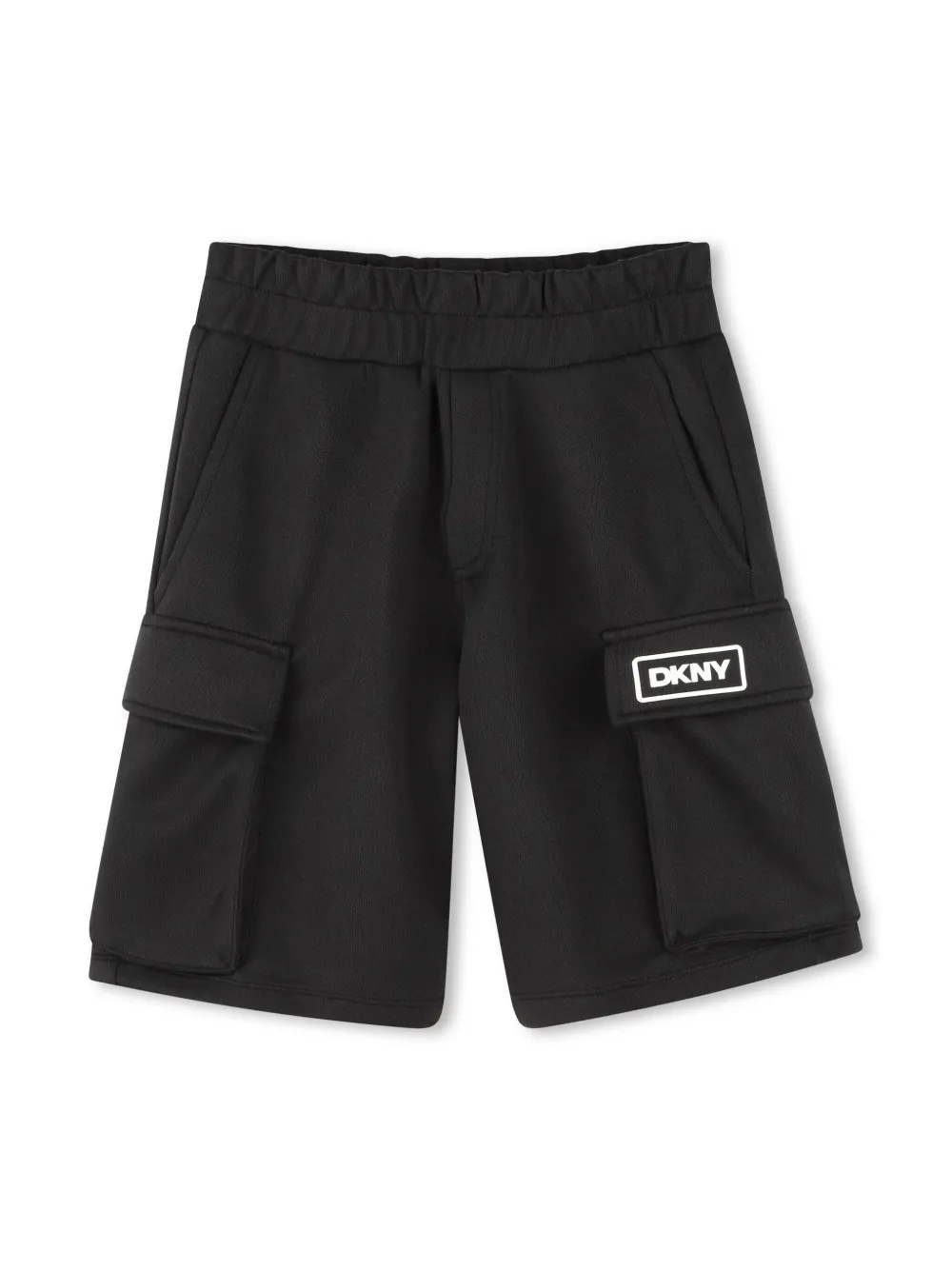 Dkny Kids Piqué shorts met bandana print Zwart