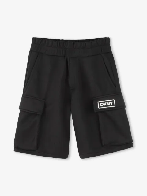 Dkny Kids logo-print piqué shorts