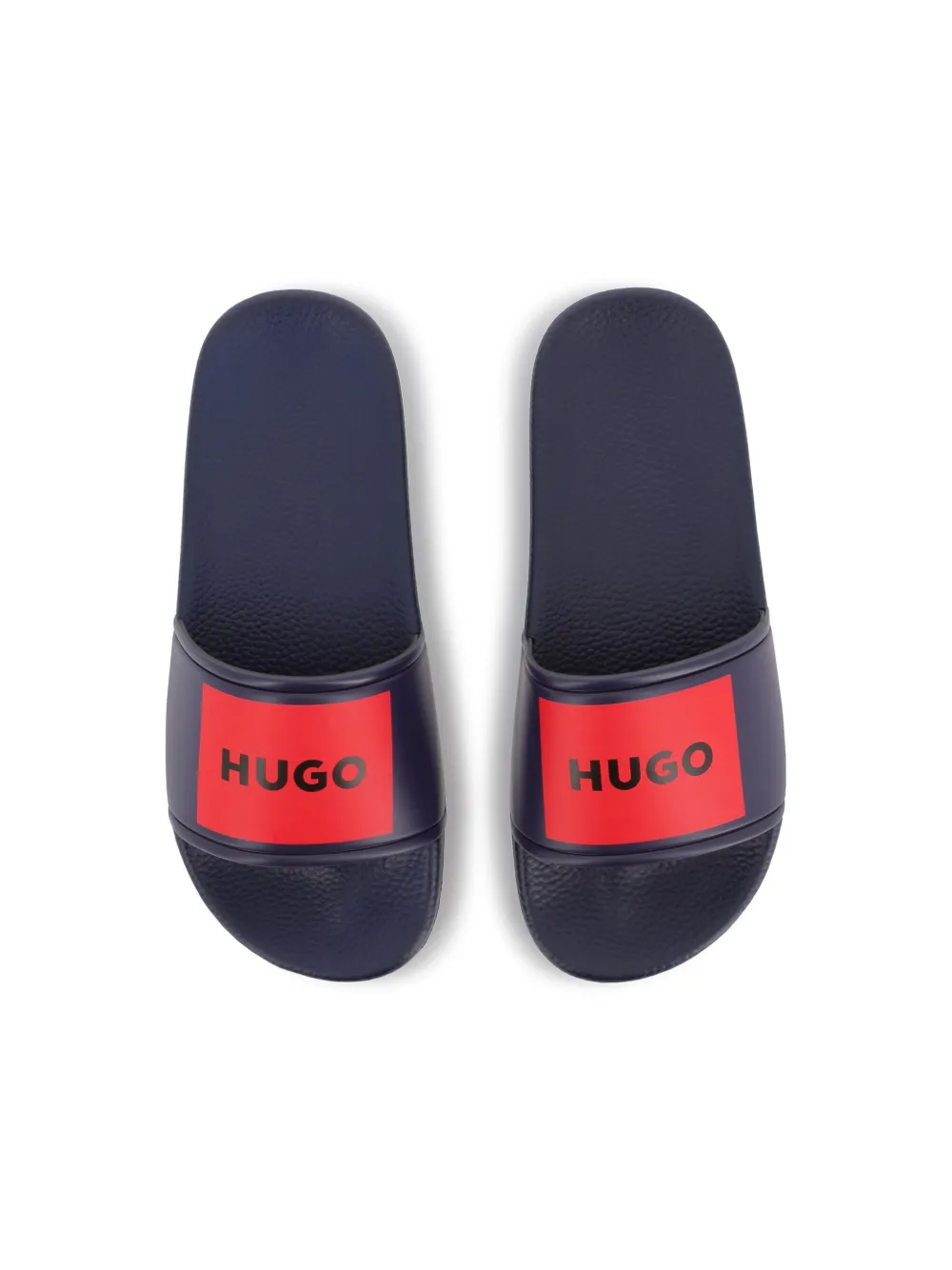 HUGO KIDS logo-print slides Blue