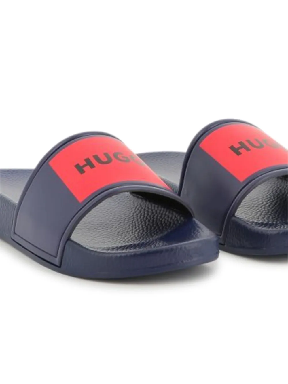 HUGO KIDS logo-print slides Blue