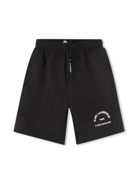 Karl Lagerfeld Kids shorts de playa con logo estampado