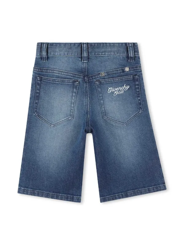 Givenchy Kids Denim Bermuda Shorts Blue FARFETCH IN