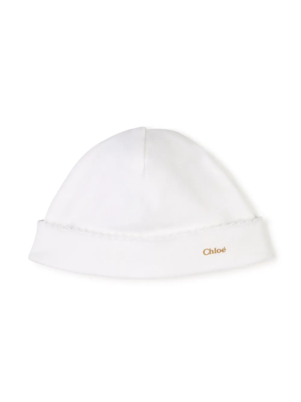 Chloé Kids Pyjama en muts met logoprint Wit
