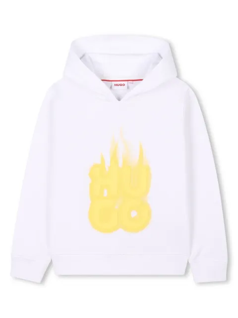 HUGO KIDS logo-print hoodie 