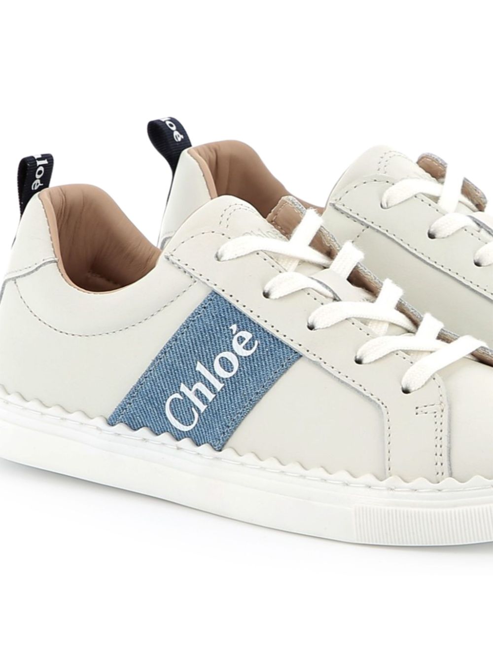 Chloé Kids logo-print sneakers White