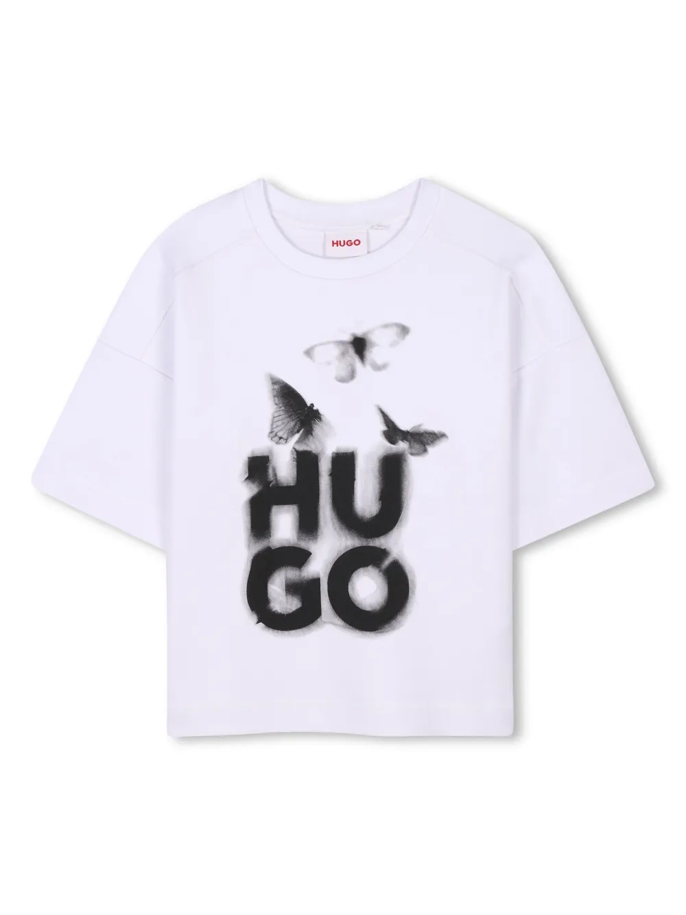 HUGO KIDS T-shirt met logoprint Wit