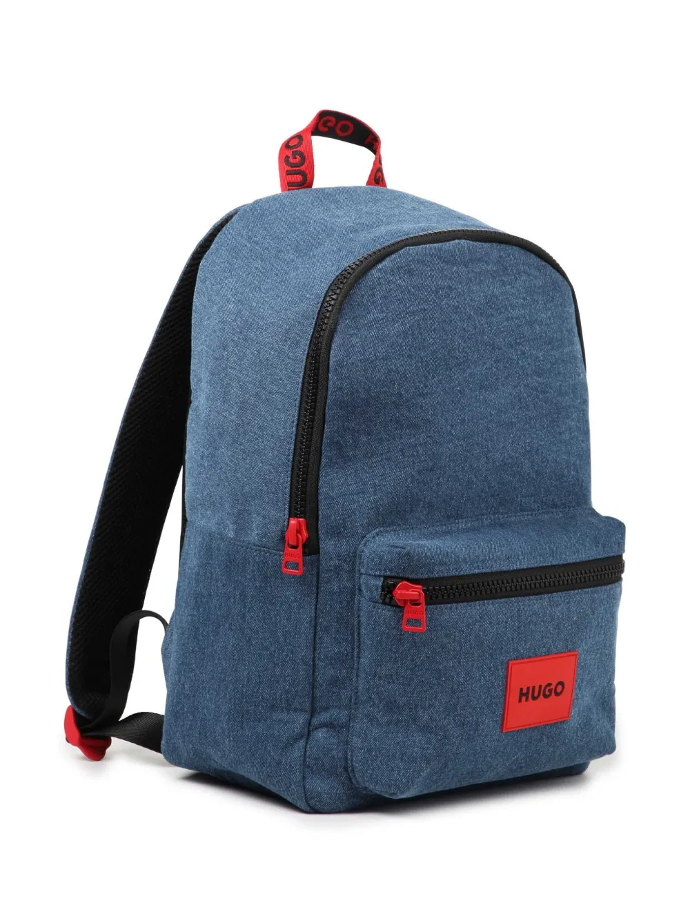 HUGO KIDS Rugzak met logo applicatie Blauw