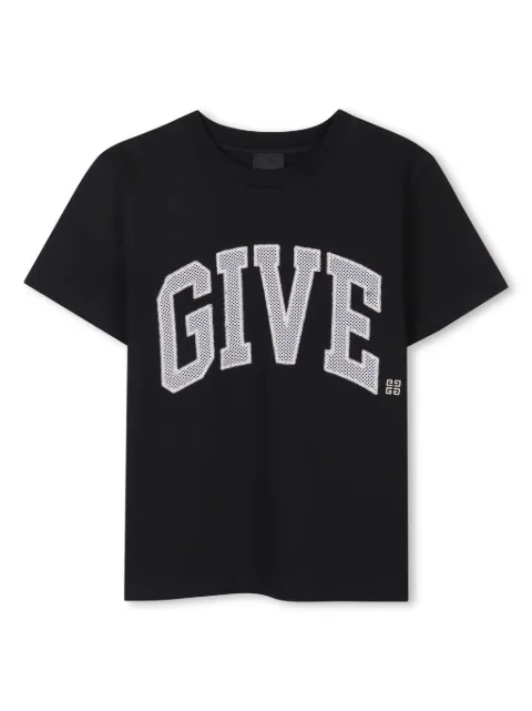 Givenchy Kids playera con aplique del logo