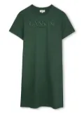 Lanvin Enfant logo-patch dress - Green
