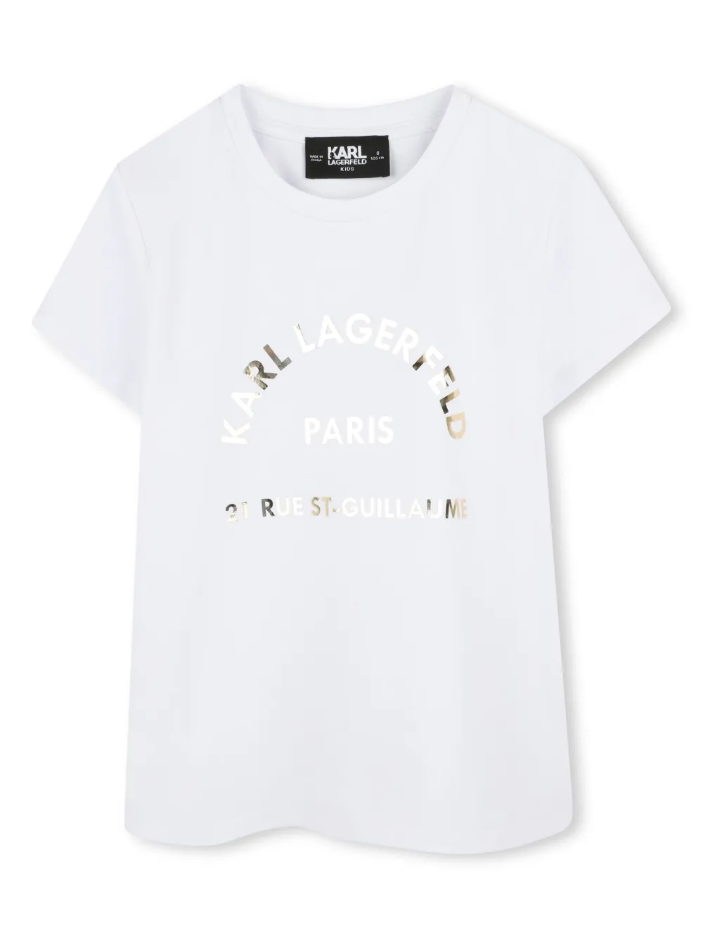 Karl Lagerfeld Kids T-shirt met logoprint Wit