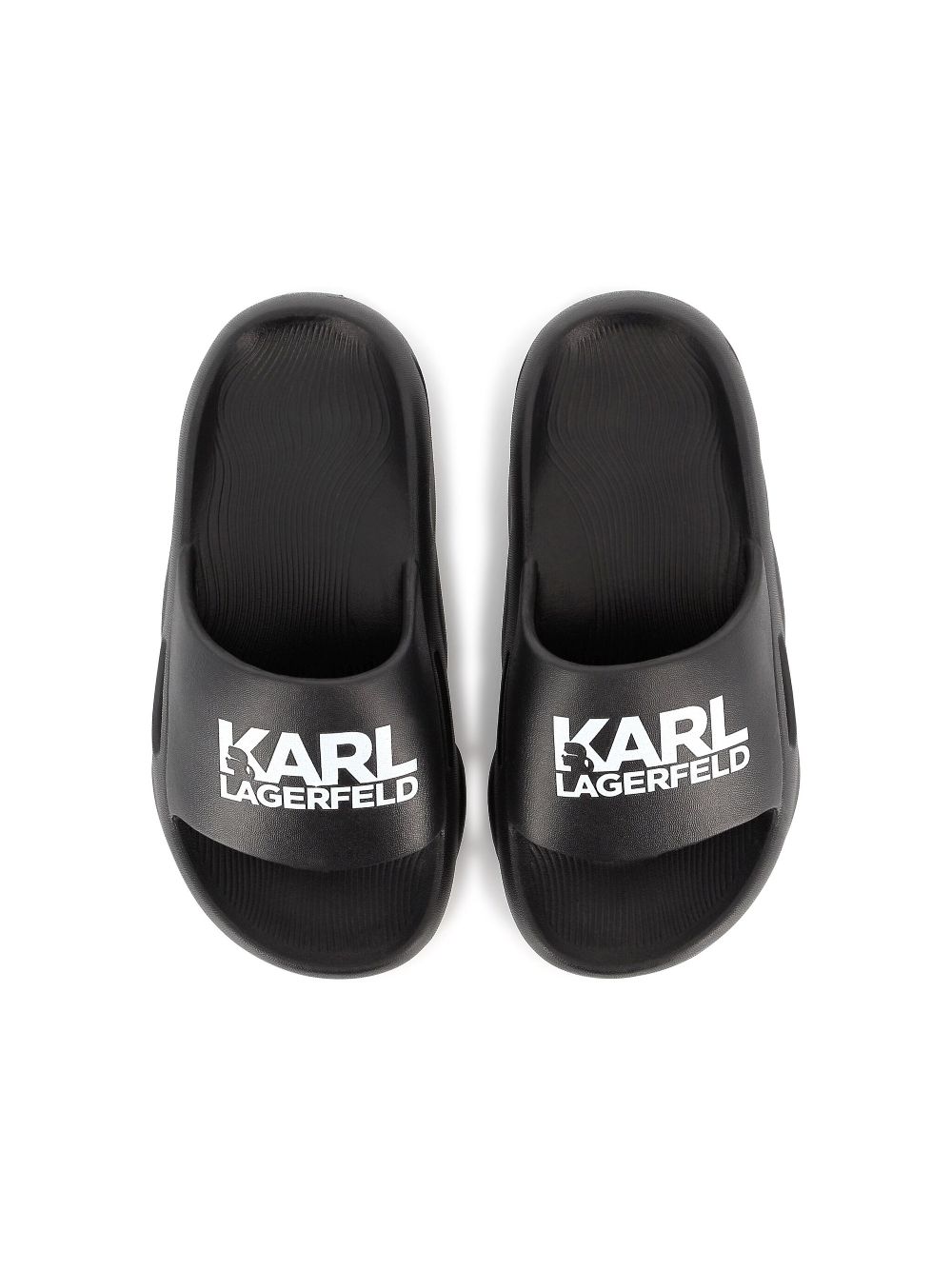 Karl Lagerfeld Kids Teenslippers met logoprint Zwart