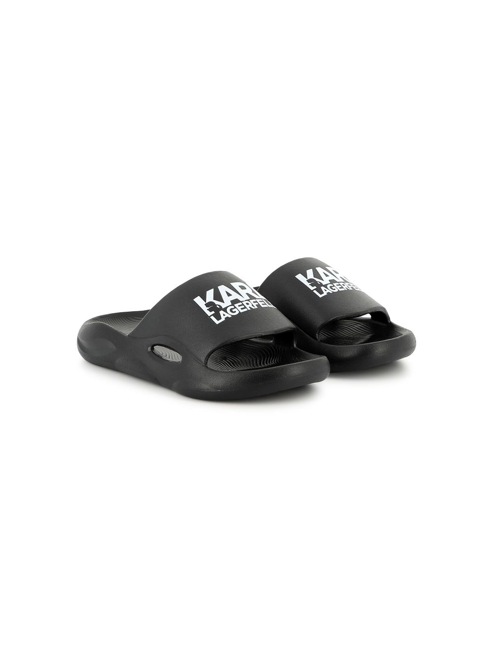 Karl Lagerfeld Kids logo-print flip flops - Black