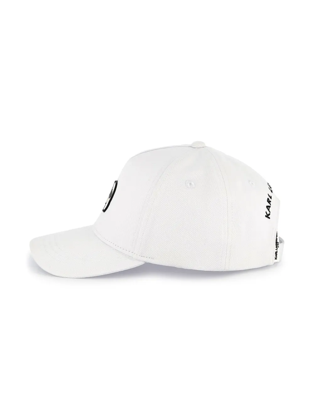 Karl Lagerfeld Kids Katoenen pet met geborduurd logo Wit