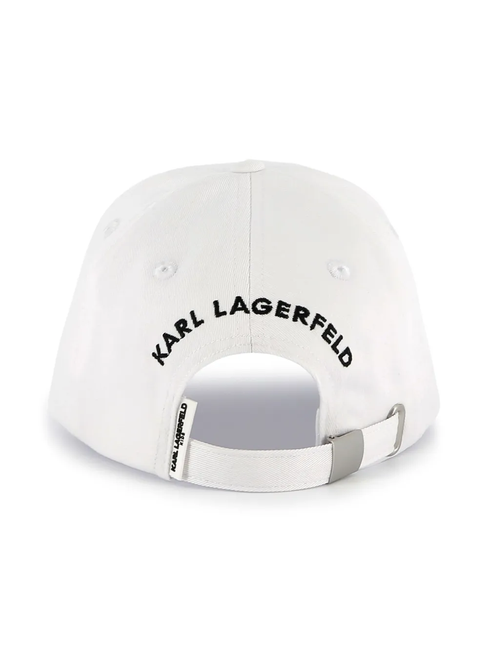 Karl Lagerfeld Kids Katoenen pet met geborduurd logo Wit